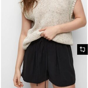 Pull&Bear High Waist Black Women's Shorts